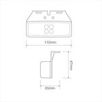 Begrenzungsleuchte 12 24V weiß 110x40mm LED mit Halter