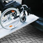 Auffahrrampe Aluminium klappbar für Rollstuhl 122x73cm 270kg