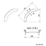 Kotflügel kurz Kunststoff 40cm (2440)