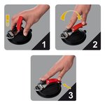 Saugnapfhalterung mit Ring + 2 S-Haken