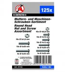 125-teiliges Mutter- und Schraubensortiment, M4 + M5 metrisch