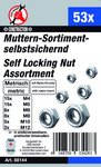 Muttern-Sortiment selbstsichernd metrisch M4 - M12 53-tlg