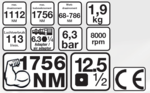 Druckluft-Schlagschrauber 12,5 mm (1/2) 1756 Nm