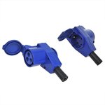 Verlangerungskabel 40cm von Schukostecker auf gewinkelten CEE-Gegenstecker + Schukosteckdose
