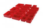 Kunststoff-Trays für Werkstattwagen 17-tlg.