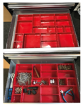 Kunststoff-Trays für Werkstattwagen 17-tlg.