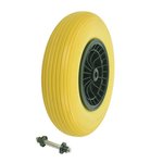 PU-Reifen mit Kunststoff-Felge 16- 4.00-8 inkl. Achse