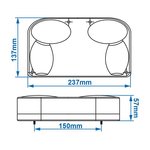 Rucklicht 6 Funktionen 237x137mm links