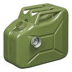 Kanister 10L Metall grun mit magnetischem Schraubverschluss UN-TuV GS gepruft
