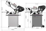 Mobile Bandsäge - Fallvorschubdurchmesser 128 mm