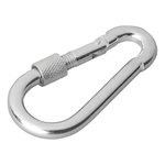 Karabiner Metall 8x80mm mit Schraubverschluss x4 Stück