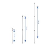 Teleskopzeltstange 93-230cm Set von 2 Stück