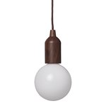 Retrolampe XL Holzmotiv mit Kordel 90cm