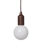 Retrolampe XL Holzmotiv mit Kordel 90cm