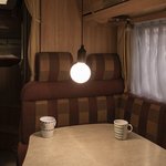Retro Lampe XL Holzmotiv mit Kordel 90cm