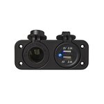 Unterputz-Montagesatz: DIN-Buchse + USB-Anschluss doppelt Typ A 2x2100mA