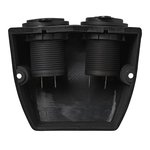 Aufputz-Set: DIN-Buchse + USB-Anschluss doppelt Typ A 2x2100mA