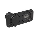 Unterputz-Montagesatz: Voltmeter 6-30V + USB-Anschluss doppelt Typ A 2x2100mA