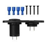 Unterputz-Montagesatz: Voltmeter 6-30V + USB-Anschluss doppelt Typ A 2x2100mA