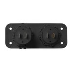Unterputz-Montagesatz: Voltmeter 6-30V + USB-Anschluss doppelt Typ A 2x2100mA