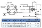 Selbstansaugende Kühlmittelpumpe, Höhe 240 mm, 0,18 kw, 400V