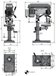 Tischbohrdurchmesser 25mm - 615x330x1015mm