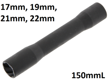 Spezial-Steckschlussel-Einsatz / Schraubenausdreher, tief Antrieb Innenvierkant (1/2) SW 17-22mm