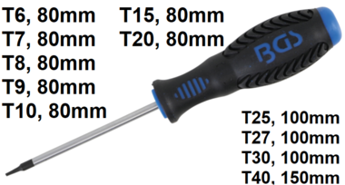 Schraubendreher T-Profil (fur Torx)