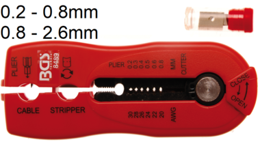 Draht-/Kabel-Abisolierer 2-IN-1