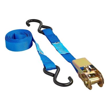 Spanngurt blau mit Ratsche + 2 Haken 3,5 Meter