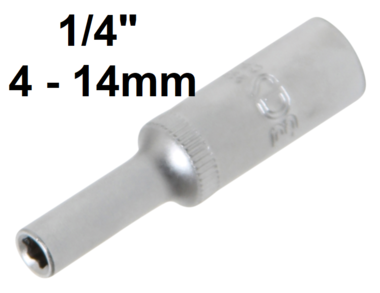 Steckschlussel-Einsatz Super Lock, tief Antrieb Innenvierkant 6,3 mm (1/4) SW