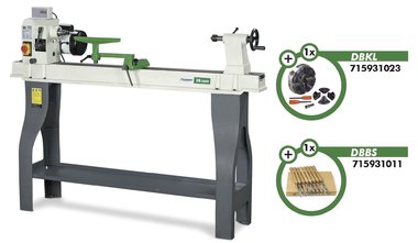 Holzdrehbank DB1100, Spannfutter und Schwenkmeißel