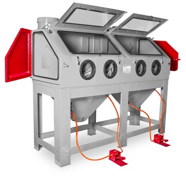 Sandstrahlkabine 880 Liter Doppelarbeitsplatz