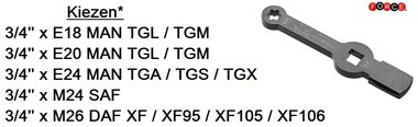 Spezialschlüssel für die Bremssattel-Verbindung