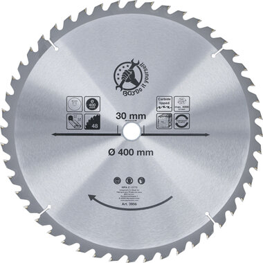 Hartmetall-Kreissageblatt Ø 400 x 30 x 3,4 mm 48 Zahne