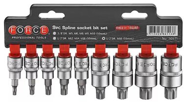 3/8 Bit Steckschlusselsatz Spline 9-teilig