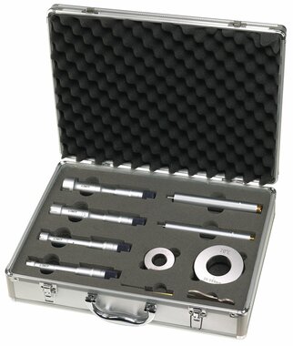 Satz Dreipunkt-Innenmikrometer mit Einstellring 20-50mm