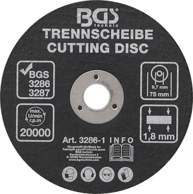 Trennscheibe | Ø 75 x 1,8 x 9,7 mm