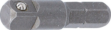 Bit-Knarren-Adapter Außensechskant 6,3 mm (1/4) - Außenvierkant 6,3 mm (1/4) 30 mm