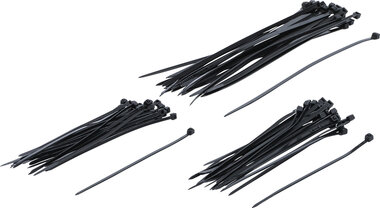 Kabelbinder-Sortiment schwarz 100 - 200 mm 75-tlg