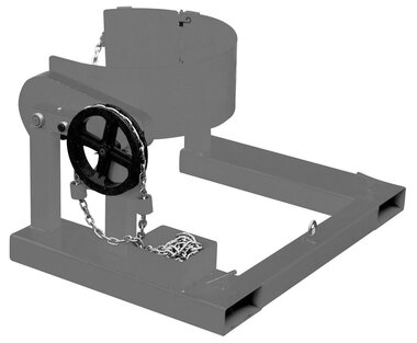 Fassgreifer und Kippstapler fur Fasser 200 l, 364 kg