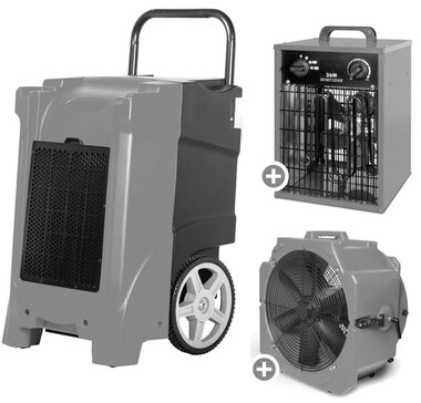 Paket BDE95 Waschetrockner + MV500PPL Ventilator + WEL33 Heißluftgeblase
