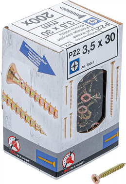 Mehrzweckschrauben Kreuzschlitz PZ2 3,5 x 30 mm 200 Stuck