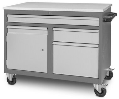 Mobiler Arbeitstisch 3 Schubladen 1 Schrank