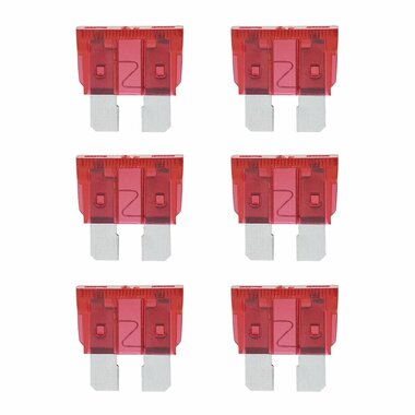 Standard 10A rote Flachsicherungen  6 Stuck