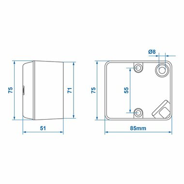 Nebelschlussleuchte 75x85mm