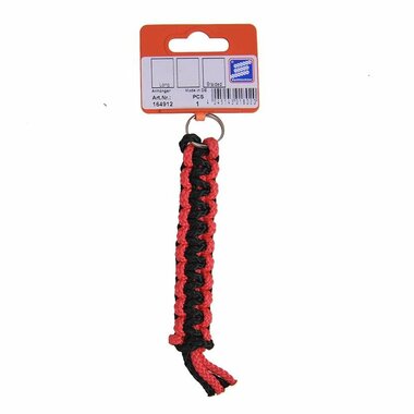 Schlusselanhanger mit Ring  lang und flach geflochten  sortiert
