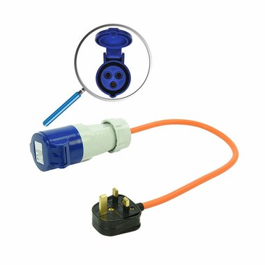 Verlangerungskabel 40cm von UK-Stecker auf CEE