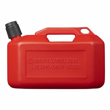 Kanister 10L Kunststoff rot UN-gepruft (niedriges Modell)