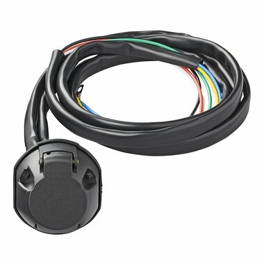 Anhangerkupplungs-Elektrosatz 7-polig PVC + 1 50 m Kabel
